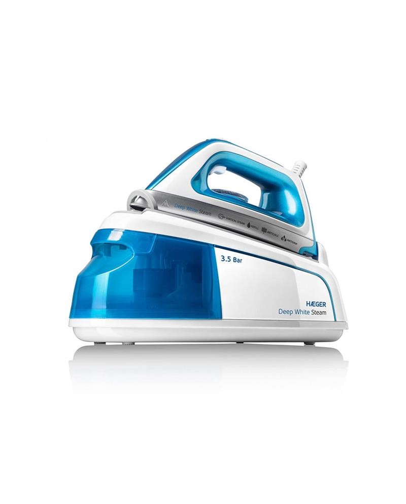 Ferro Gerador de Vapor HAEGER Deep White Steam - 2200W, 3.5 bar, Vapor 80 g/min, Caldeira