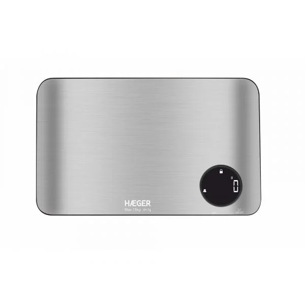 Haeger Balança de Cozinha Inox 15Kg Display LCD