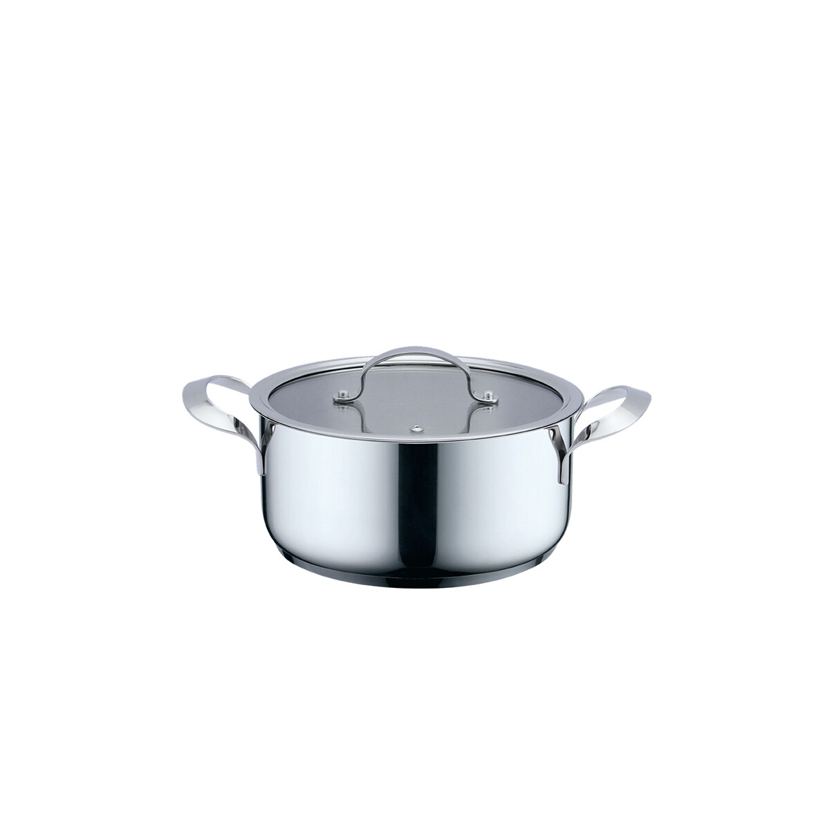 Panela de Cozinha Haeger Inox Pot 28h | 28 cm, Aço Inoxidável, Tampa de Vidro
