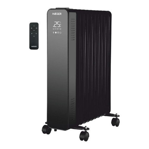 Aquecedor Digital a Óleo Haeger Digital Xi 11 Finos | 2500 W, Telecomando, Temporizador