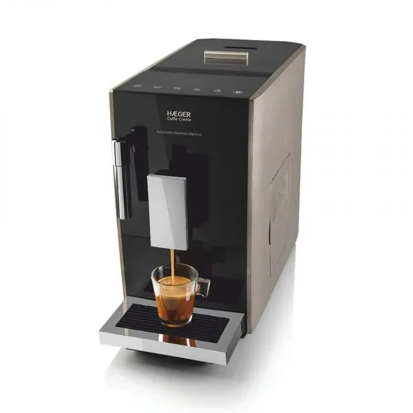 Máquina de Café Haeger Caffè Crema Automática Digital com Moinho Integrado 19 Bar CM-AUT.012A