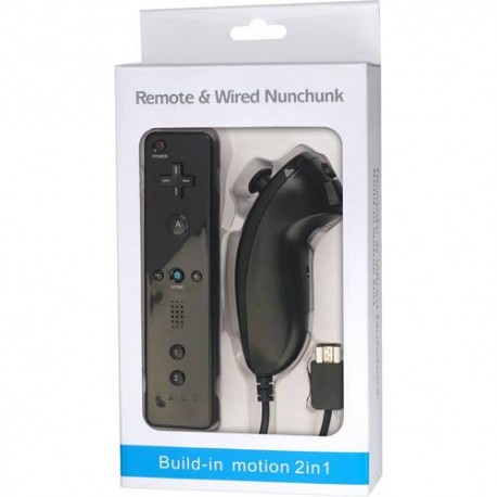 Comando Wii c/ Wii Motion Plus + Nunchuck Preto