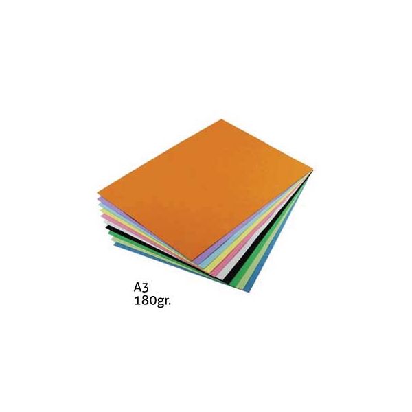 Cartolina A3 Cores Medias Sortidas 180gr 50 Folhas - 1725902