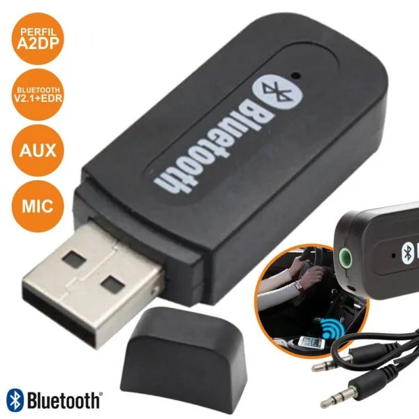 ProK Electronics Receptor Áudio Bluetooth C/ Cabo Aux
