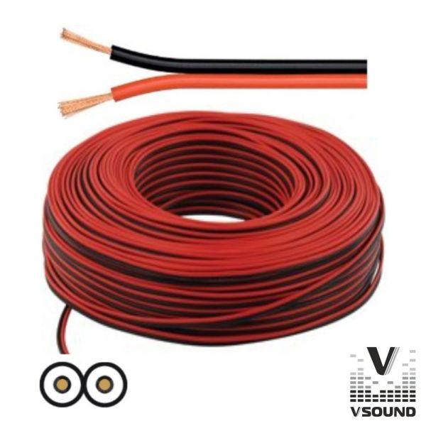 Vsound Cabo Coluna 2x1.00mm PCC100V/20 Black / Red
