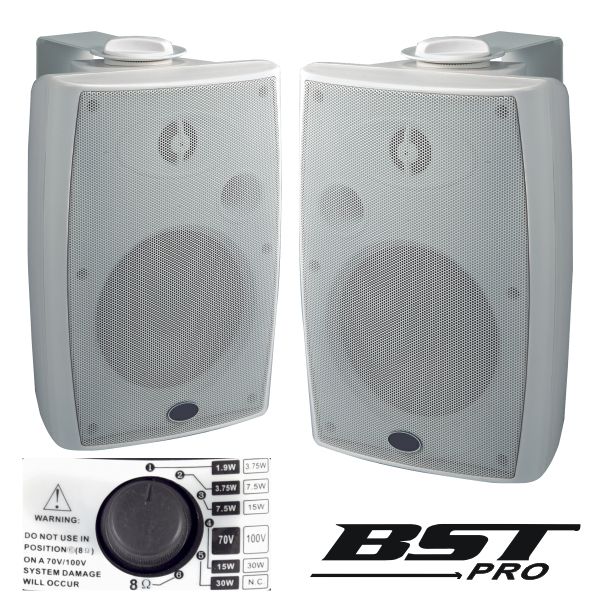 BSTPRO Conjunto 2 Colunas 8 OHM 100V 40W 6.5" White - 370TW