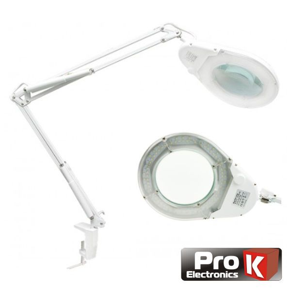 PROK CANDEEIRO C/ LUPA BANCADA 5 DIOPTRIAS 80 LEDS 7W - LUMILED
