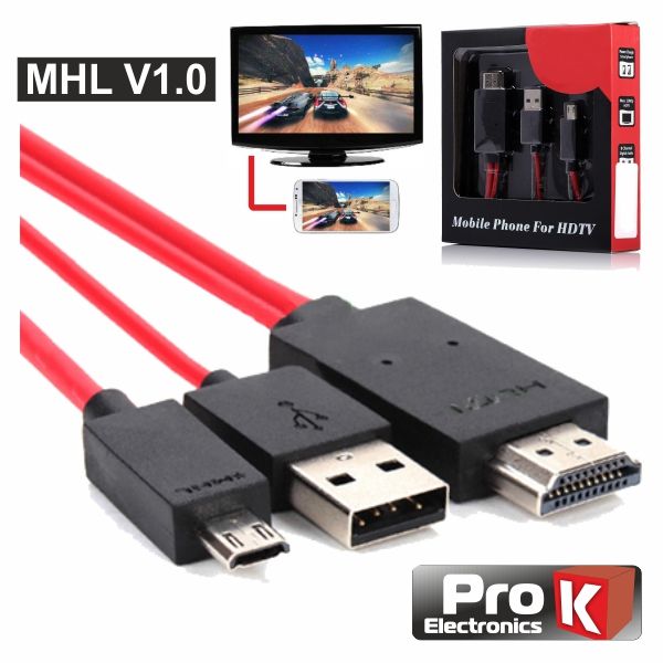 Prok Conversor Mhl P/ Hdmi Fêmea Preto - Pk-mhlhdmi
