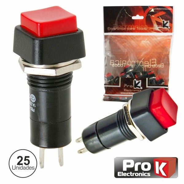 Prok Electronics Interruptor Pressão Off-on 25X - ITR303A/25