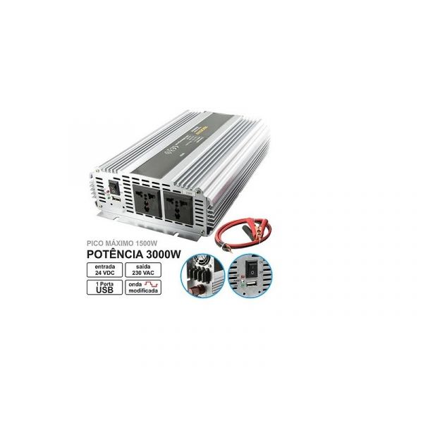 Conversor 24v-230v 1500w Onda Sinusoidal Modificada - Mi25739