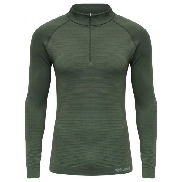 Hummel Stroke Seamless Half Zip Sweatshirt Verde S Homem
