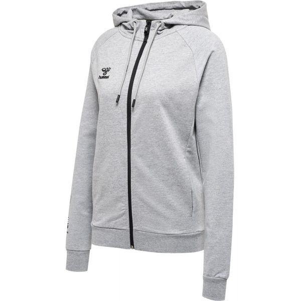 Hummel Sweatshirt com Capuz Hmlmove Grid Cot. Zip Hoodie Woman 215009-2006 XL Cinzento