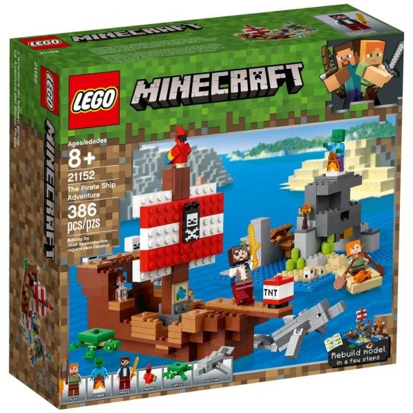 LEGO Minecraft Aventura do Barco Pirata - 21152