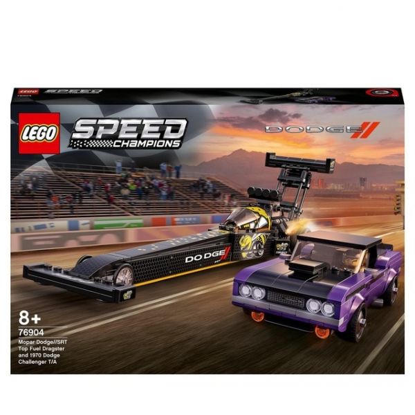 LEGO Speed Champions opar Dodge // SRT Top Fuel Dragster e 1970 Dodge Challenger T/A - 76904