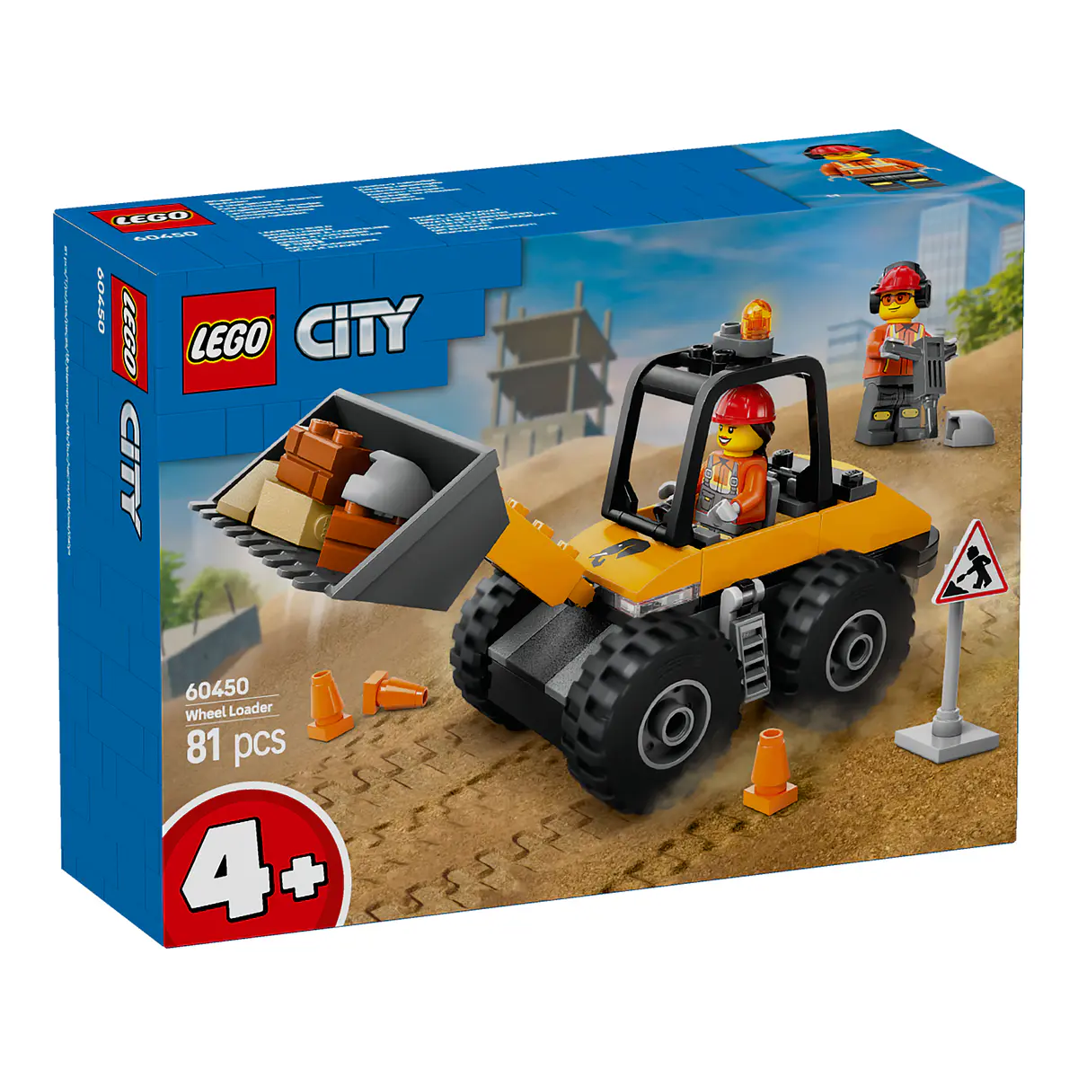 LEGO City Carregadora de Rodas de Construção Amarela - 60450
