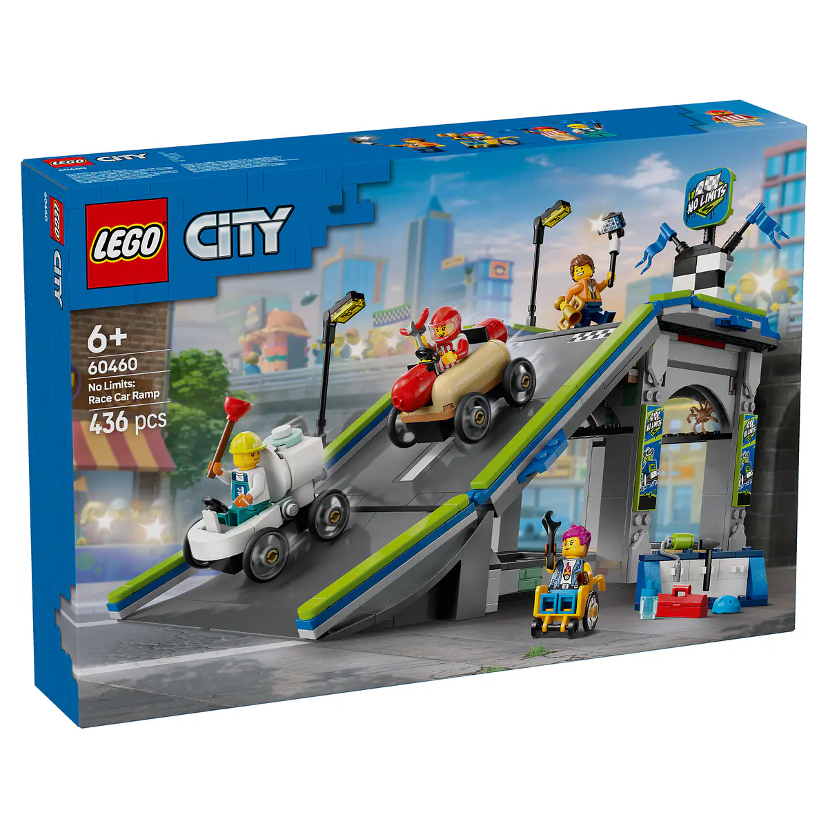 LEGO City Sem Limites: Pista com Rampa para Carros de Corrida - 60460