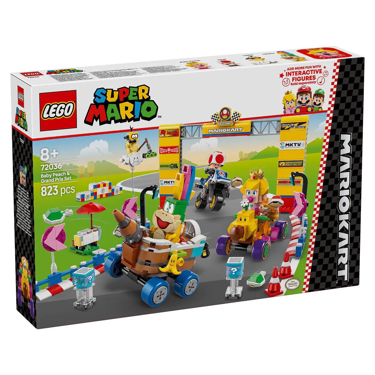 LEGO Super Mario Mario Kart Conjunto Peach Bebé e Grande Prémio - 72036