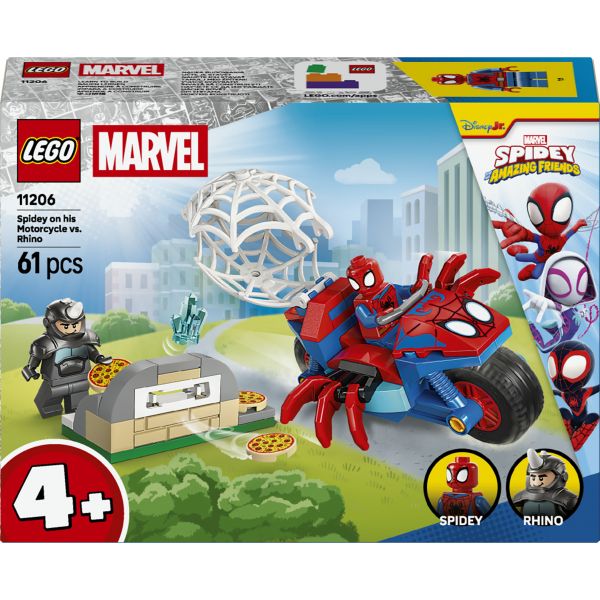 LEGO Marvel Spidey Na Sua Mota Contra Rhino - 11206