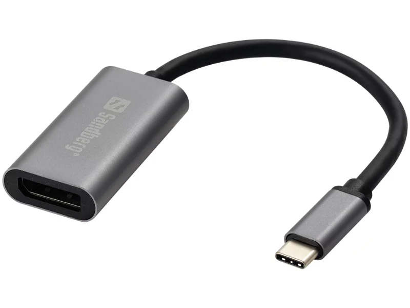 Adaptador de Cabo de Vídeo Sandberg USB-C para DisplayPort Link | Cinzento