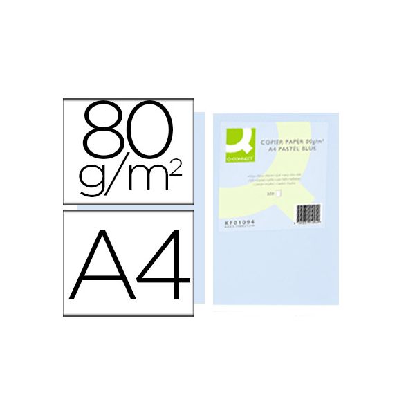 Q-Connect Resma 500 Fls Papel A4 80g Azul - KF01094