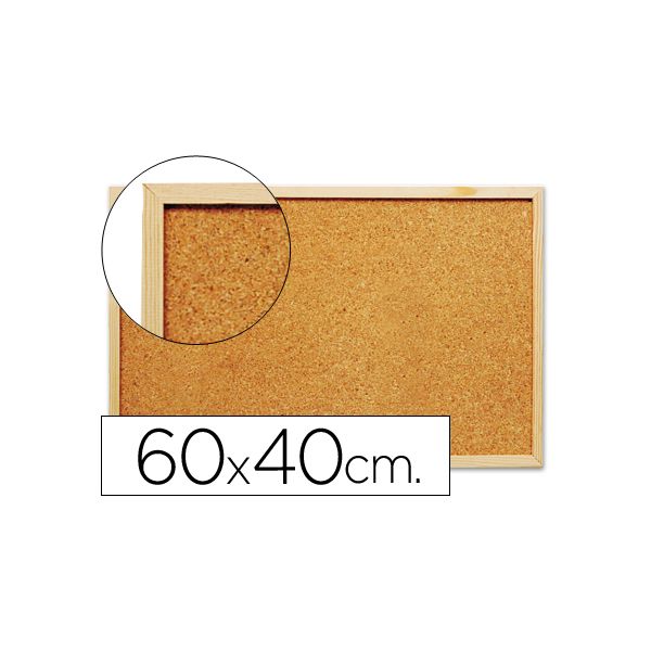 Q-Connect Quadro de Cortiça 400x600mm Caixilho Madeira - 21812