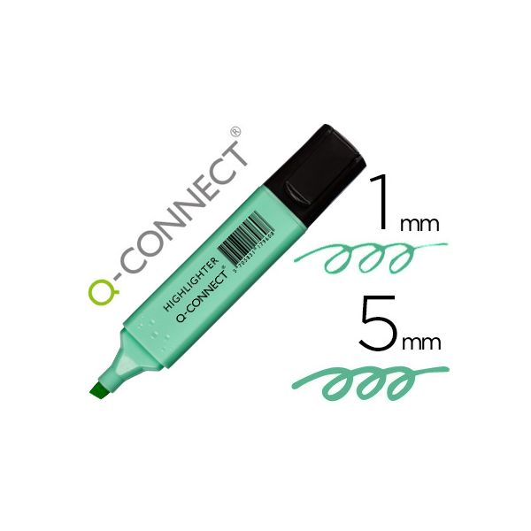 Q-connect Marcador Fluorescente Azul Pastel 1 Un.
