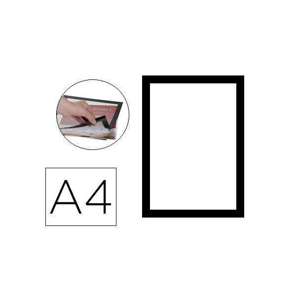 Q-connect 2 un. Molduras Porta-anúncios DIN A4 Magnéticas - KF22366