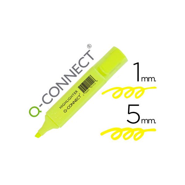 Q-Connect 10 un. Marcadores Fluorescentes Amarelo - KF-01111