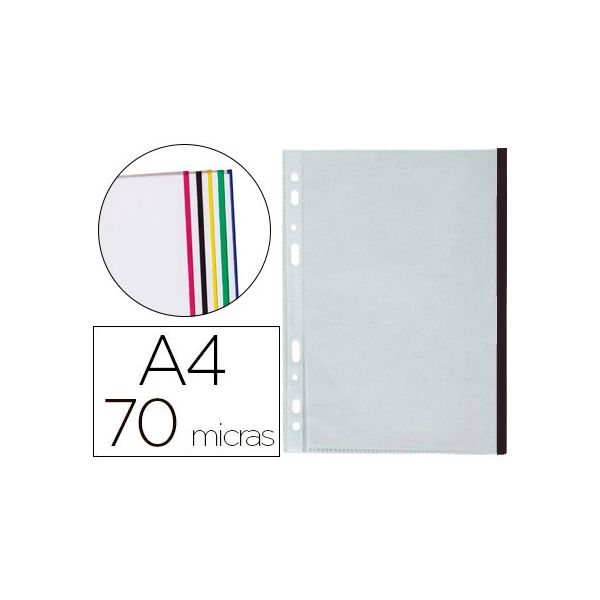 Q-connect Bolsa Catálogo Din A4 70 Microns Pp Cristal C/ Borda Preta 10 un. - OFF068814CE