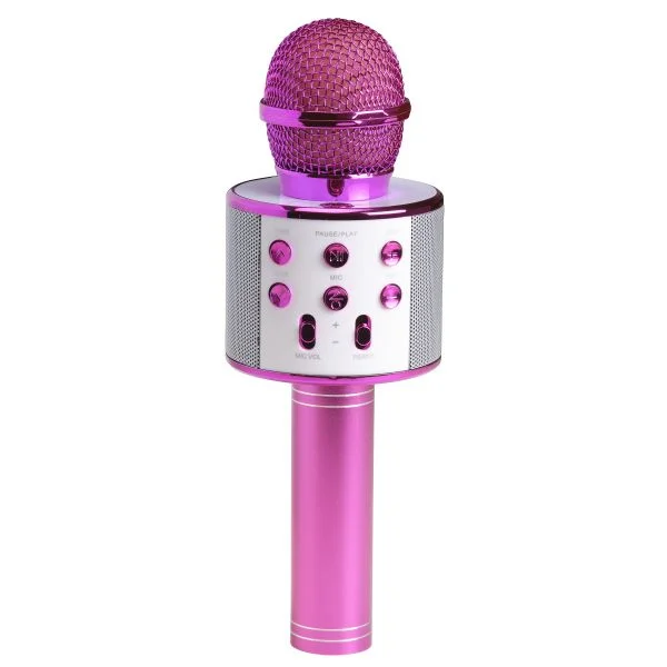 Denver Microfone KMS-20P Sem Fios com Coluna Rosa