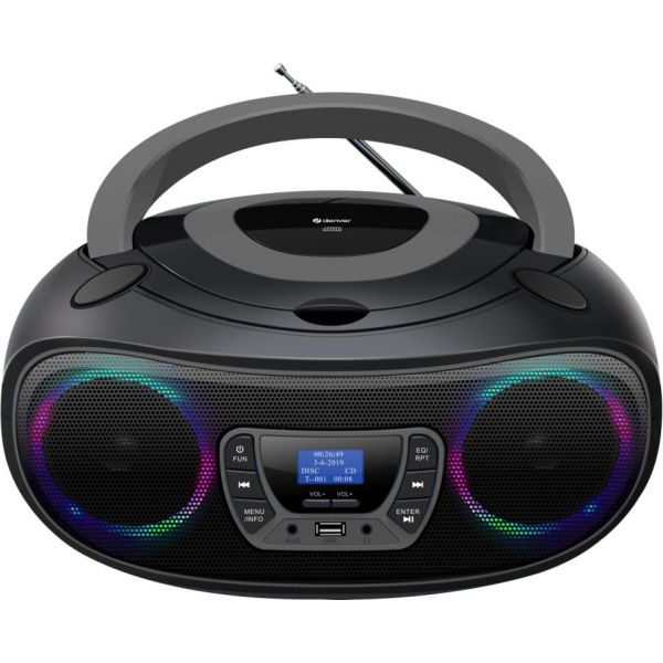 Denver Rádio CD Portátil TDB-212GR Bluetooth DAB+ Cinzento