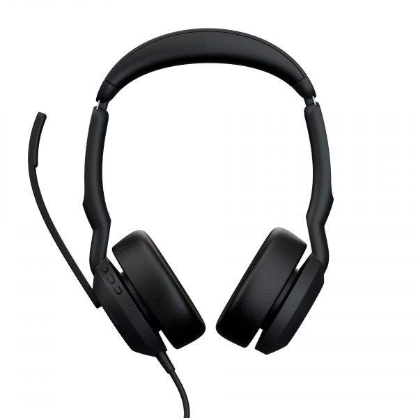 Jabra Evolve2 50 USB-A UC Stereo Headset com Microfone, Fios e Sem Fios, ANC, Preto