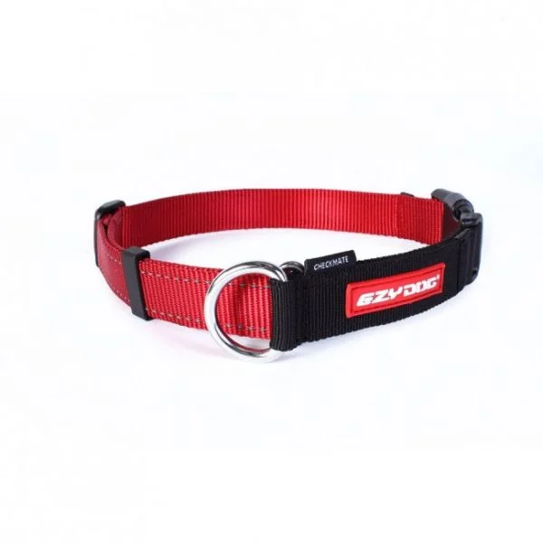 EzyDog Coleira Checkmate Vermelho S