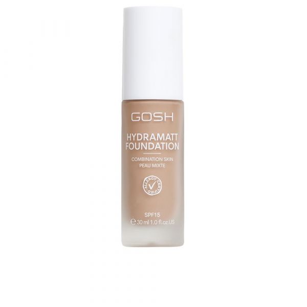Gosh Hydramatt Base Cremosa SPF15 Tom #012 Médio Escuro Neutro 30ml