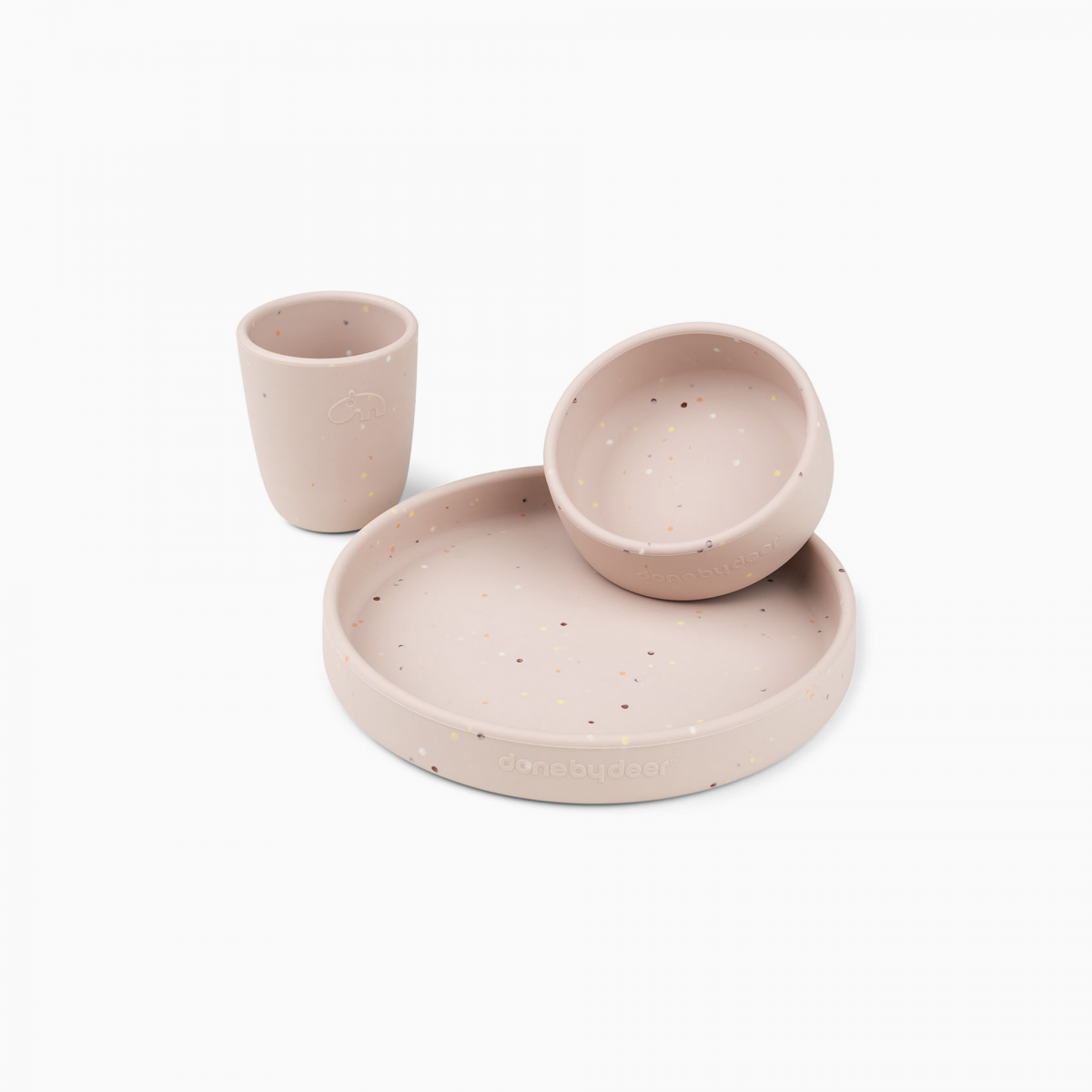 Doomoo Conjunto de Jantar de Silicone Confetti Powder