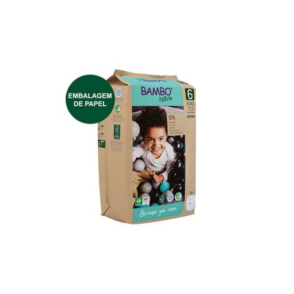 Fraldas Cueca Bambo Nature Nº 6 (+18kg) 18 Un