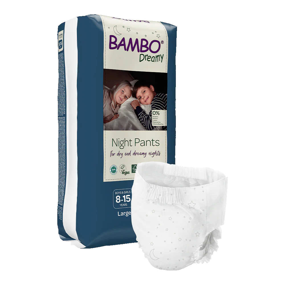 Fraldas Noturnas Bambo Dreamy L (8-15 anos) 10 unidades