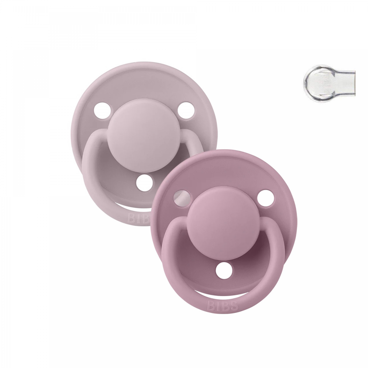 Bibs de Lux 2 Chupetas Silicone One Size 0-3A Dusky Lilac/Heather