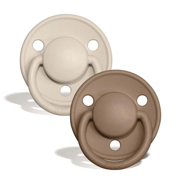 Bibs de Lux Pack 2 Chupetas Látex 0-6M Vanilla/Dark Oak