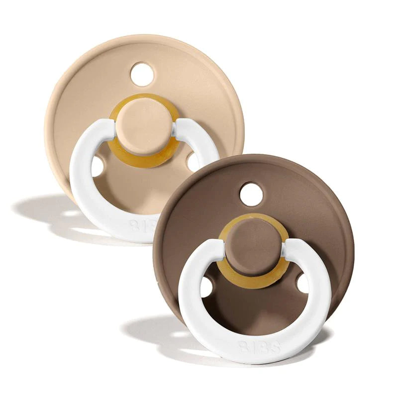 BIBS Chupetas 0-6 Meses NIGHT Vanilla/Dark Oak x2 | Modelo Noturno