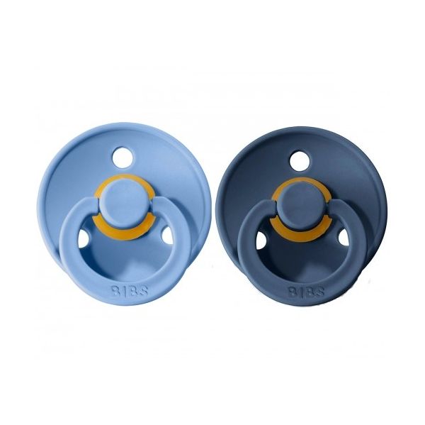 Bibs Pack 2 Chupetas Sky Blue/steel Blue 6-18m