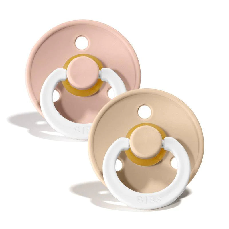 BIBS Chupetas 6-18 Meses NIGHT Vanilla/Blush x2 – Brilham no Escuro
