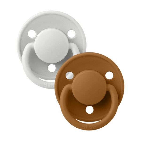 Bibs de Lux 2 Chupetas Silicone 0-3A Haze/Caramel