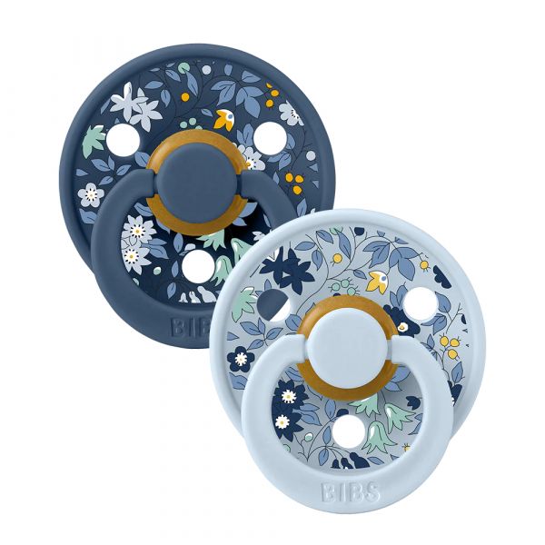 Bibs x Liberty 2 Chupetas 0-6M Chamomile Lawn Baby Blue Mix