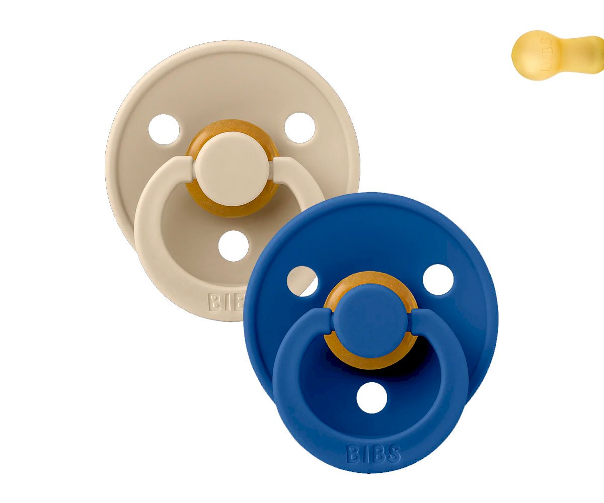 BIBS Chupetas 6-18 Meses Vanilla/Cornflower x2 – Conforto Natural e Design Escandinavo