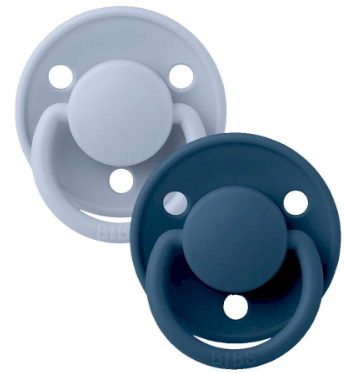 BIBS DE LUX Chupetas Silicone 0-3 Anos Dusty Blue/Steel Blue x2