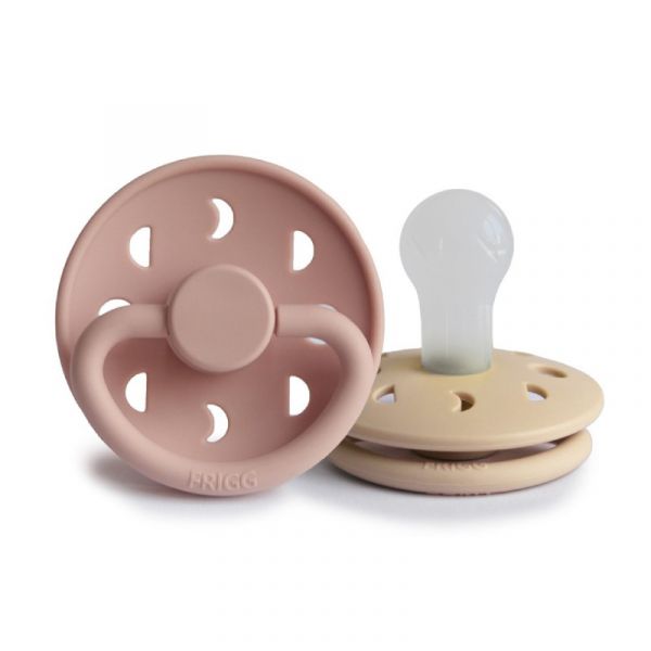 Frigg Moom Phase Chupeta Silicone Rosa/bege 0-6M