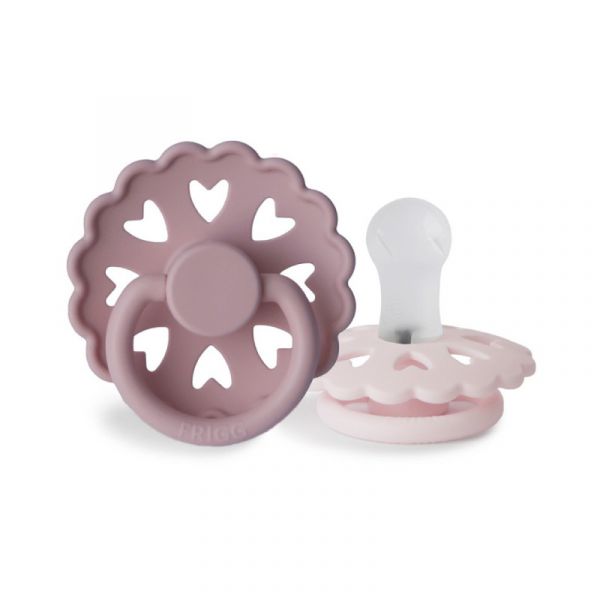 Frigg Fairytale Chupeta Silicone Lilás/rosa Bebé 6-18M