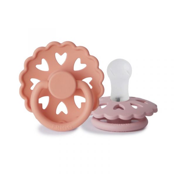 Frigg Fairytale Chupeta Silicone Coral/lilás 0-6M