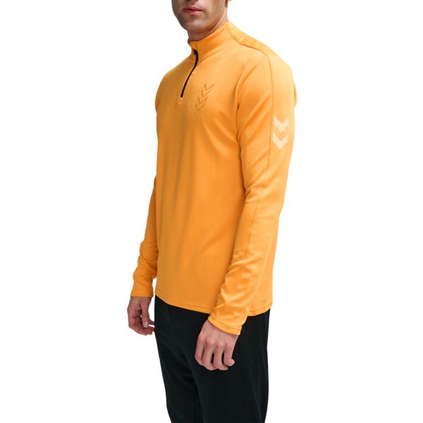 Hummel Sweatshirt Hmlactive Pl Half Zip 224509-3237 L Laranja